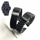 Steel and Silicone Black Replacement Watch Band For Casio MTP-VD01 MTP-VD01B-1BV
