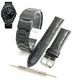 Steel Bracelet & Leather Black Replacement Watch Band fits Citizen BM7495-59G