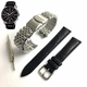 Steel Bracelet & Leather Replacement Watch Band Casio MTP-1374 MTP1374L-1A 7A1
