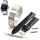 Steel Bracelet & Leather Replacement Watch Band Fits Casio MTP-1370 MTP1370D-1A1