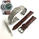 Steel & Leather Replacement Watch Band Strap fits Citizen AW1620-13X 21E 81E 81L