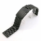 Nautica Compatible Steel Metal Bracelet Replacement Watch Band Strap PVD Black Push Button Clasp #5016