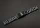 Nautica Compatible Steel Metal Bracelet Replacement Watch Band Strap PVD Black Push Button Clasp #5016