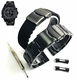 Steel & Silicone Black Replacement Watch Band Casio Edifice EF-527 EF527BK-1AV