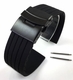 Steel Silicone Black Replacement Watch Band Casio Edifice EQW-T720 EQWT720DC-1A