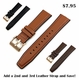 Light Brown Leather Watch Strap Rose Gold Buckle #1528-20