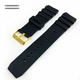 Tag Heuer Compatible Black Rubber Silicone Diver's Style Replacement Watch Band Strap Gold Buckle #4031G