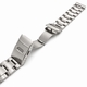 Hamilton Compatible Metal Steel Oyster Style Replacement Curved End Watch Band #7015