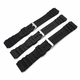 Black Silicone Diver's Style Replacement 22mm Watch Band Strap SS Buckle #4031