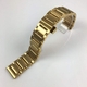 Gold Tone Brushed Steel Replacement Watch Band Push Butterfly Clasp #5093