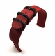 Timex Compatible Red Nylon Watch Band Strap Belt Army Military Ballistic Silver Buckle #6046