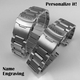Stainless Steel Metal Bracelet Replacement 25mm Watch Band Double Locking clasp #5003