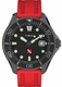 Timex Watch Deep Water Tiburon TW2W21000 Automatic 44mm Red Rubber Mens