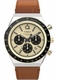 Timex Watch Q Timex Chronograph TW2W64400 40mm Leather Mens