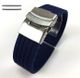 Tissot Compatible Blue Rubber Silicone Replacement Watch Band Strap Double Locking Steel Buckle #4015