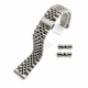 Bulova Compatible Metal Steel Jubilee Style Replacement Quick Release and Curved End Watch Band #7031