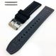 Tommy Hilfiger Compatible Black & Grey Double Side Rubber Silicone Replacement Watch Band Strap Belt #4061