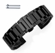 Tommy Hilfiger Compatible Black PVD Steel Metal Bracelet Replacement Watch Band Strap Push Butterfly Clasp #5011