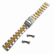 Nixon Compatible Two Tone Brushed Metal Steel Curved End Watch Band #7010