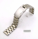 Two Tone Gold Steel Metal Bracelet Replacement 25mm Watch Band Button Clasp #5019