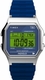 Unisex Timex T80 Digital Silver-Tone Brass Case Blue Resin Strap Watch TW2V41200