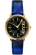 Unisex Versace V-Circle Multicolored Leather Strap Watch VE8100218