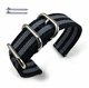 Victorinox Swiss Army Compatible Black & Gray Stripes Nylon Watch Band Strap Belt Army Military Silver Buckle #6041