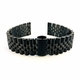 Hamilton Compatible Black Metal Steel Jubilee Style Replacement Quick Release and Curved End Watch Band #7032