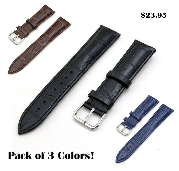 Best Elegance Crocodile Leather Replacement Watch Band AB011053/C788-CROCD_K0009132 main image 1