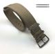 Wenger Compatible Khaki One Piece Slip Through Nylon Watch Band Strap Silver Steel Buckle #6001