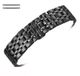 Wenger Compatible Steel Polished Black Metal Replacement Watch Band Strap Butterfly Clasp #5056