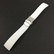 White Silicone 18mm Replacement Watch Band Strap Double Locking Clasp #4434