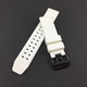 Off White Silicone Replacement 23mm Watch Band Strap Luminox PVD Black Steel Buckle #4052