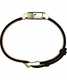 Women's Cavatina 18mm Gold-Tone Oval Case Black Leather Strap Watch TW2W82600