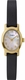 Women's Cavatina 18mm Gold-Tone Oval Case Black Leather Strap Watch TW2W82600