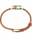 Women's Cavatina 18mm Gold-Tone Oval Case Brown Leather Strap Watch TW2W82500