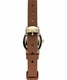 Women's Cavatina 18mm Gold-Tone Oval Case Brown Leather Strap Watch TW2W82500