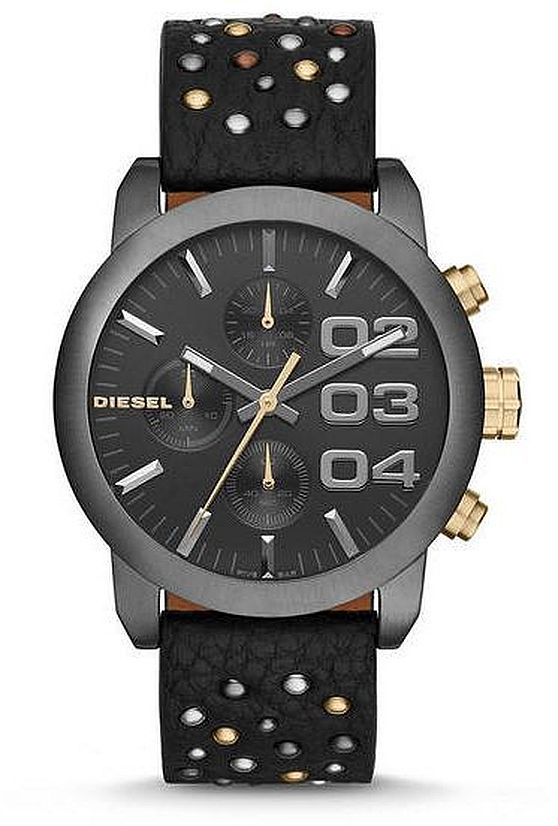 Women's Diesel Flair Chronograph Leather Band Watch DZ5432