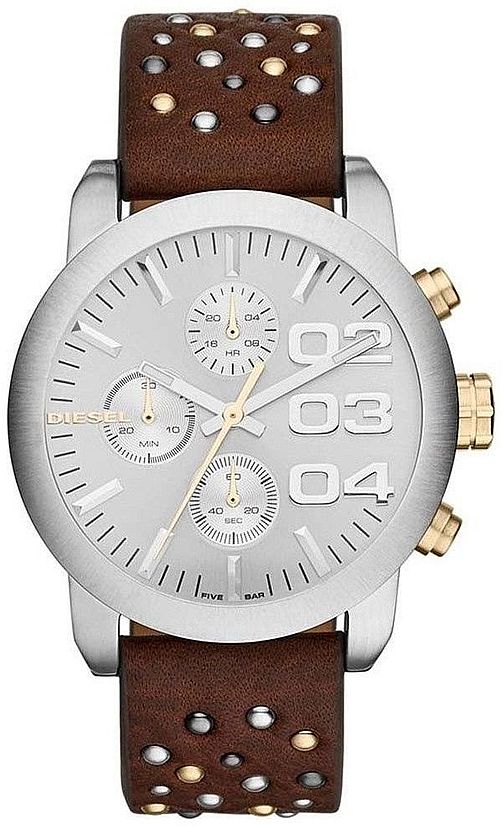 Women's Diesel Flair Chronograph Leather Band Watch DZ5433