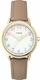 Women's Easy Reader 30mm Brass White Dial Brown Leather Strap Watch TW2W32400