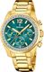 Women's Festina Boyfriend Chronograph Gold Crystalized Bezel Watch F20609-6