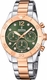 Women's Festina Boyfriend Chronograph Green Crystalized Dial Watch F20605-2