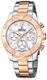 Women's Festina Boyfriend Chronograph Mother of Pearl Crystalized Dial Watch F20605-1