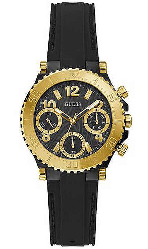 Guess Highline Black Dial Black Mesh Bracelet Watch for Women - W0826L4