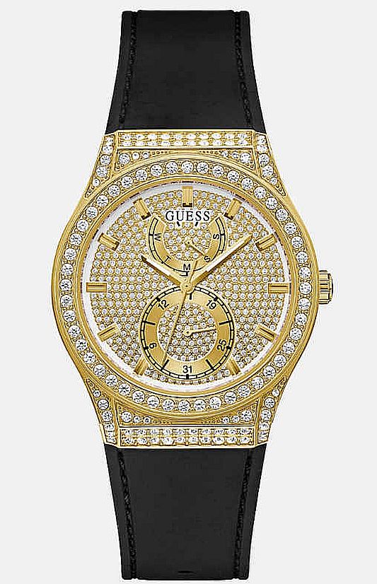 Women's Guess Gold Tone Multifunction Crystallized Watch GW0439L2