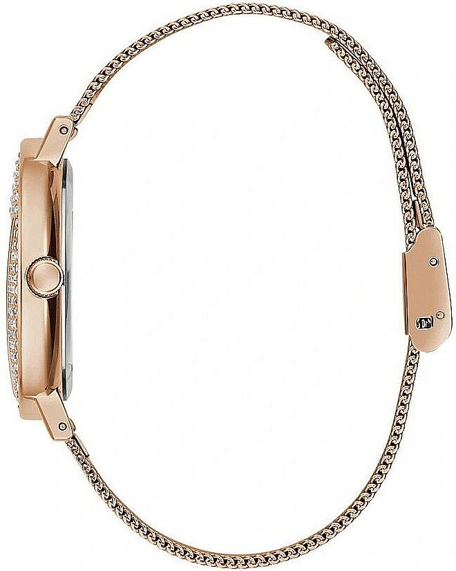 Women's Guess Rose Gold Steel Elegant Crystallized Glitz Watch GW0477L3
