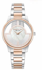 Montre Femme Vintage Kenneth Cole New York - Argentée, Quartz, Pile Neuve, Comme Neuve