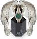 Women's Philipp Plein Date Superlative Green Dial Steel Band Watch PWYAA0523