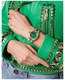 Women's Philipp Plein Date Superlative Green Dial Steel Band Watch PWYAA0523