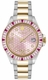 Women's Philipp Plein Ladies Empire Pink Dial Steel Band Watch PW2FA0325